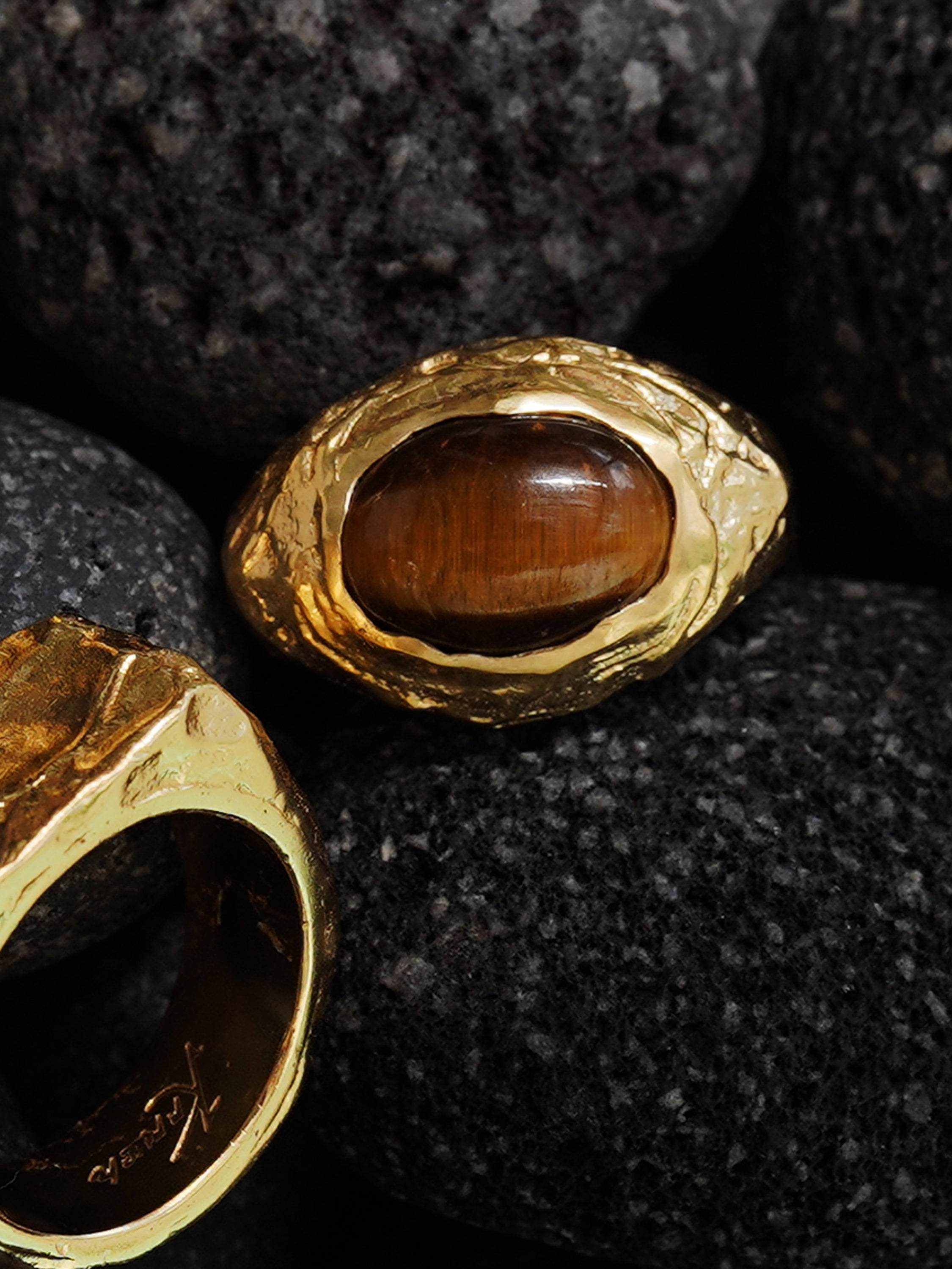 Olani Tiger's Eye Chunky Molten Ring
