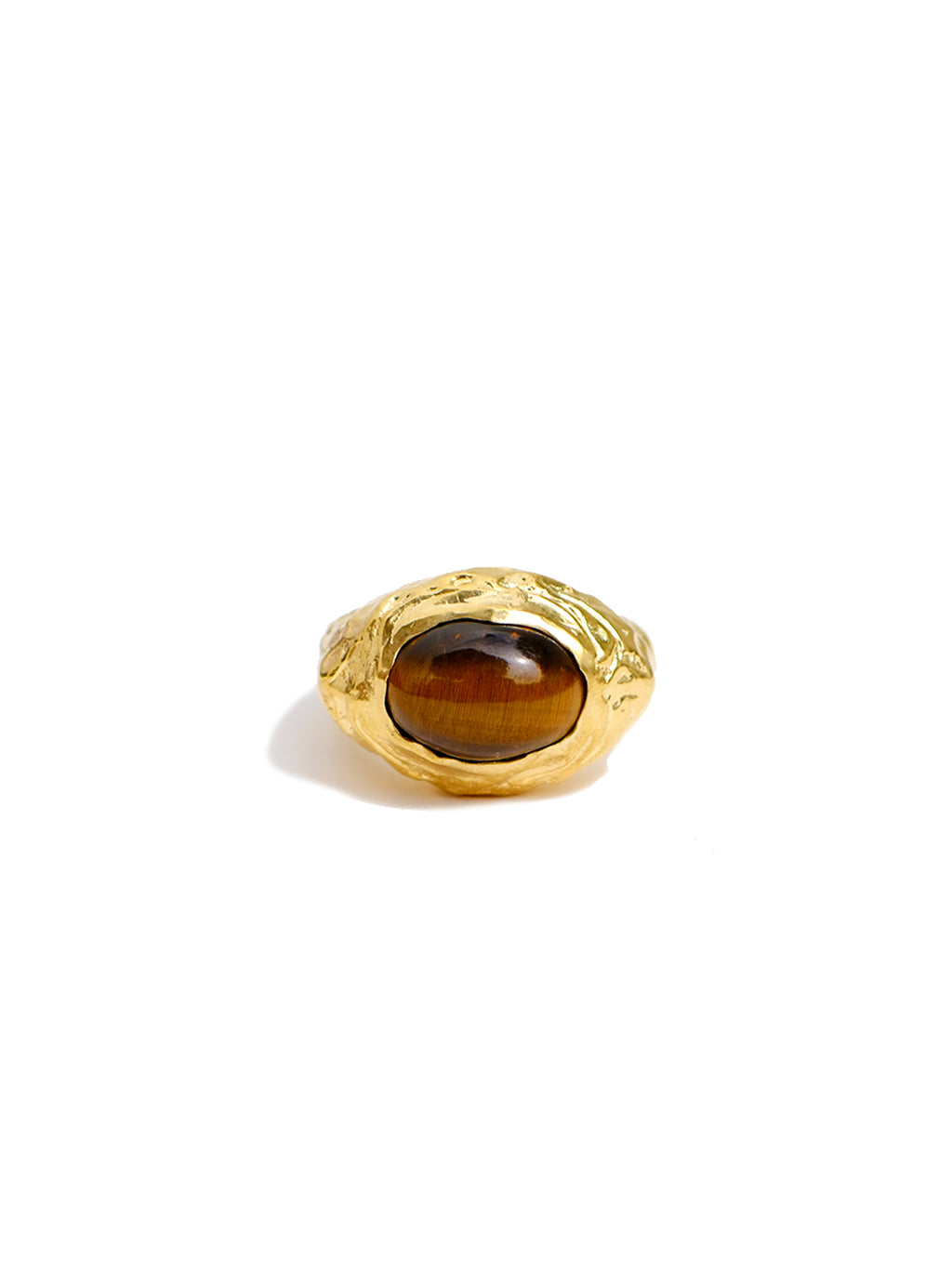Olani Tiger's Eye Chunky Molten Ring