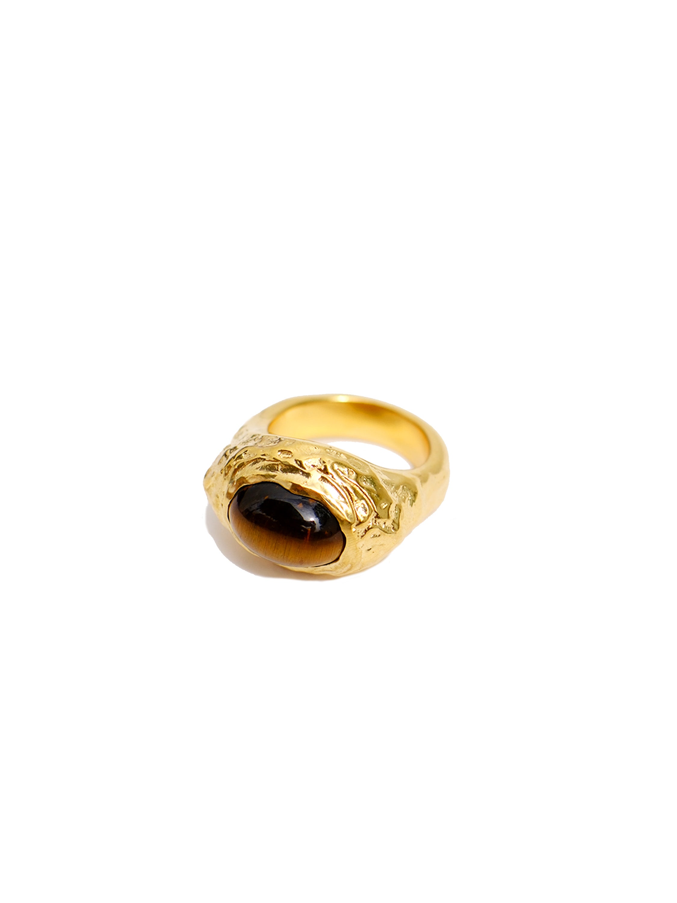 Olani Tiger's Eye Chunky Molten Ring