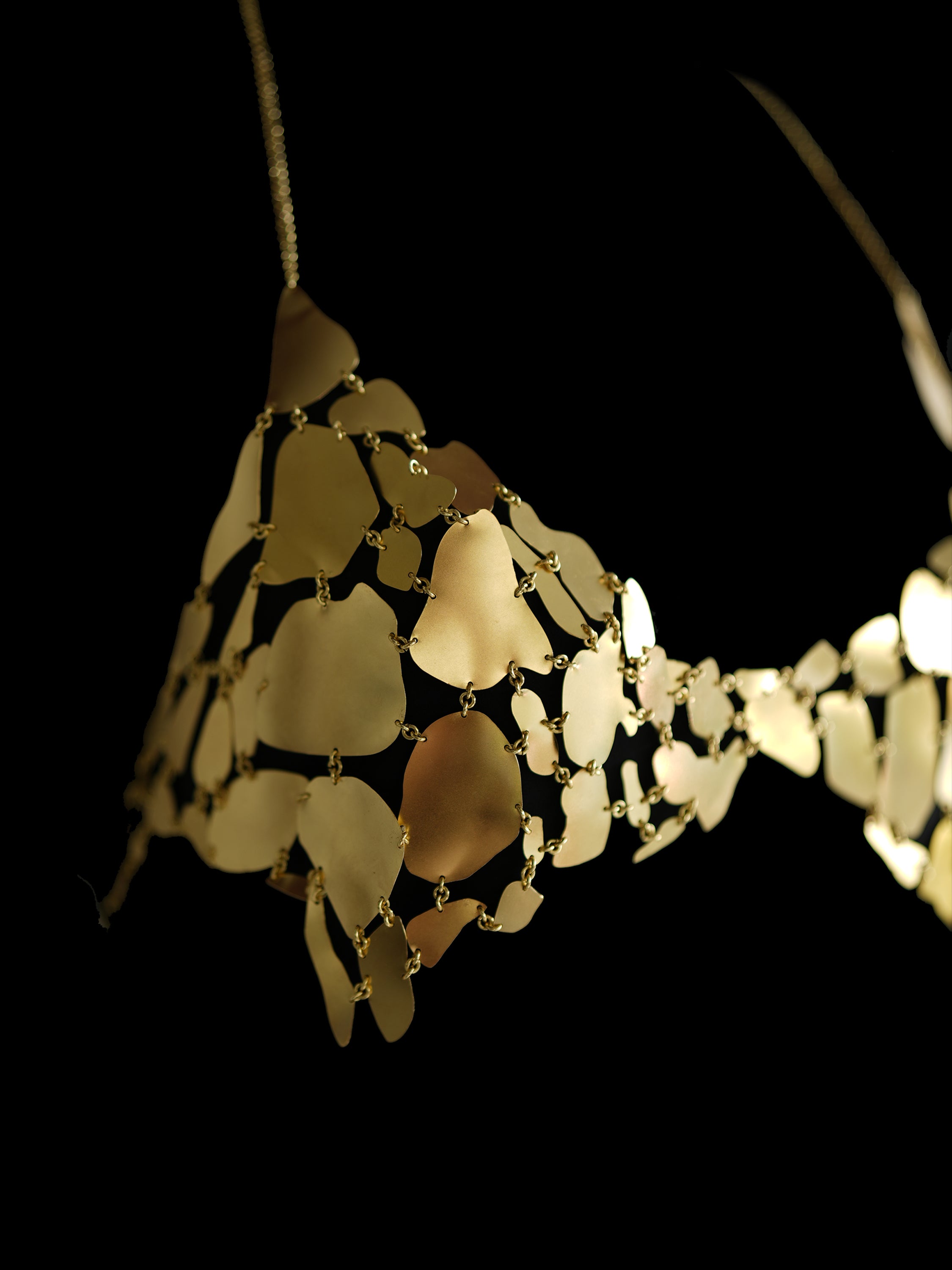 Rhia Croc Gold Tone Chain Mail Bralette